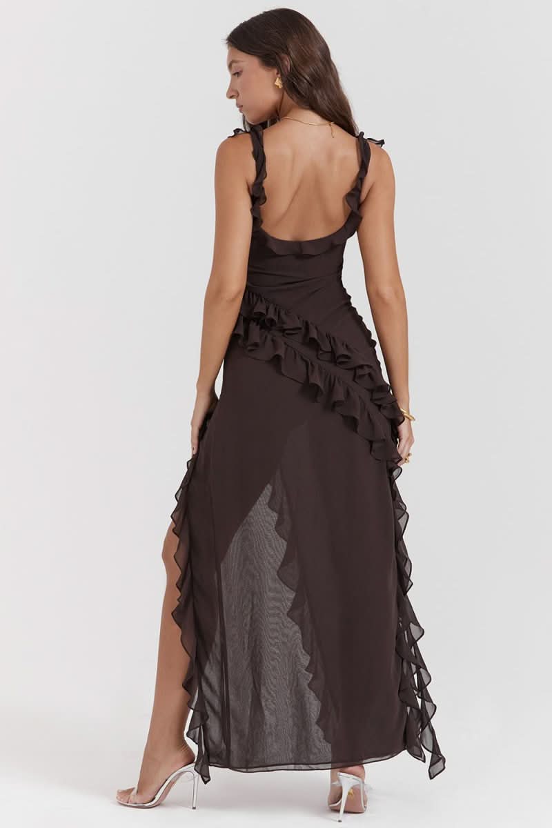 LORCA | RUFFLED MAXI DRESS - ShopLorca