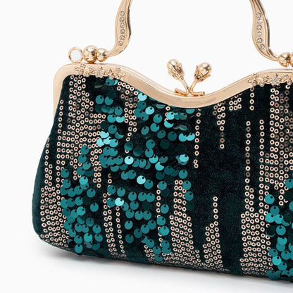 Alyannah Sequin Flannel Handbag - ShopLorca