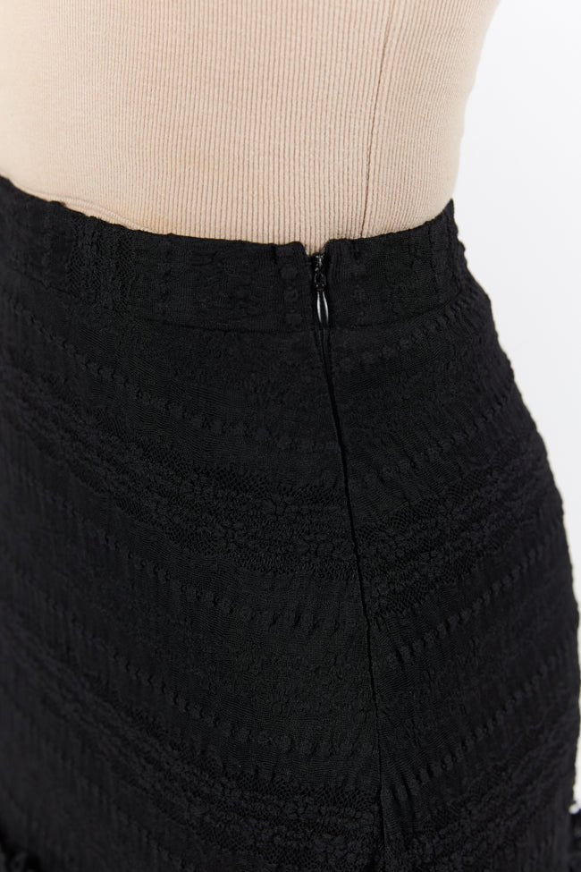Just Wondering Black Lace Maxi Skirt SALE - ShopLorca