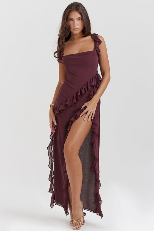 LORCA | RUFFLED MAXI DRESS - ShopLorca