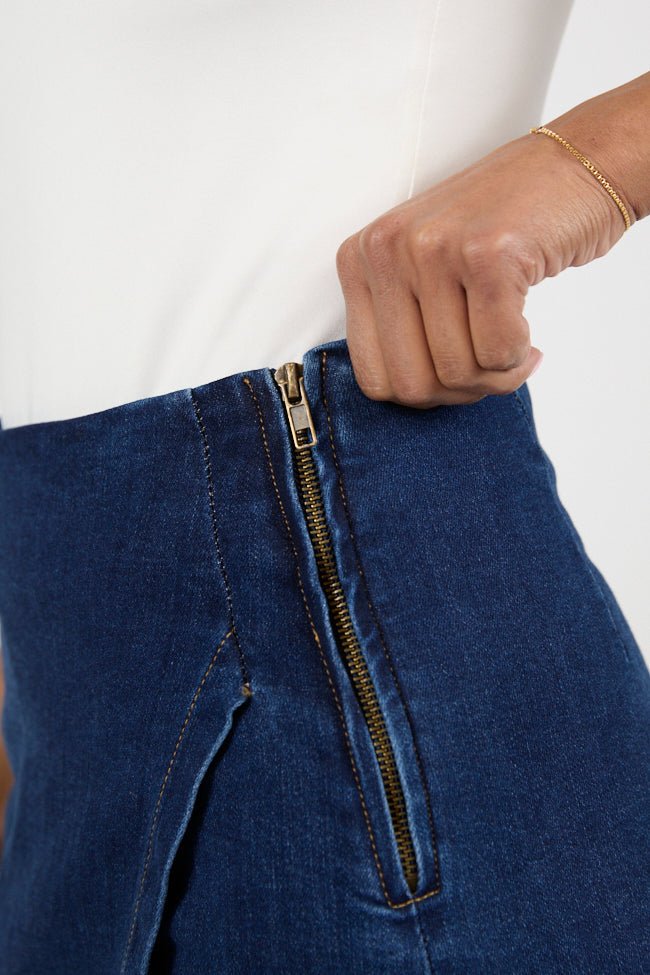 My Favorite Dark Wash Denim Skort - ShopLorca
