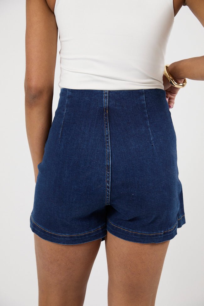 My Favorite Dark Wash Denim Skort - ShopLorca