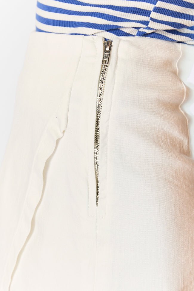My Favorite Ivory Denim Skort - ShopLorca